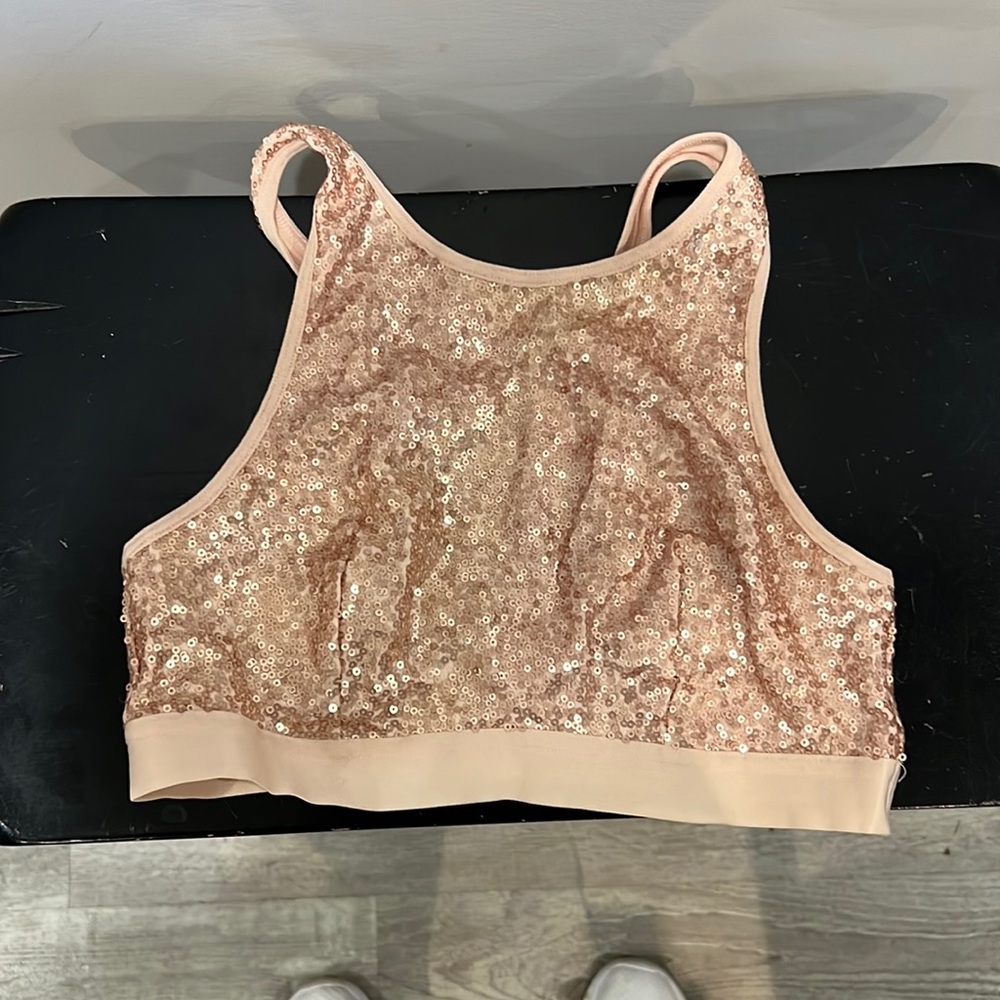 Glitter rose gold bralette